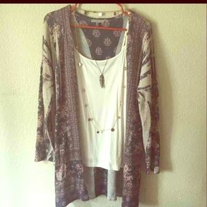 Knit kimono cardigan